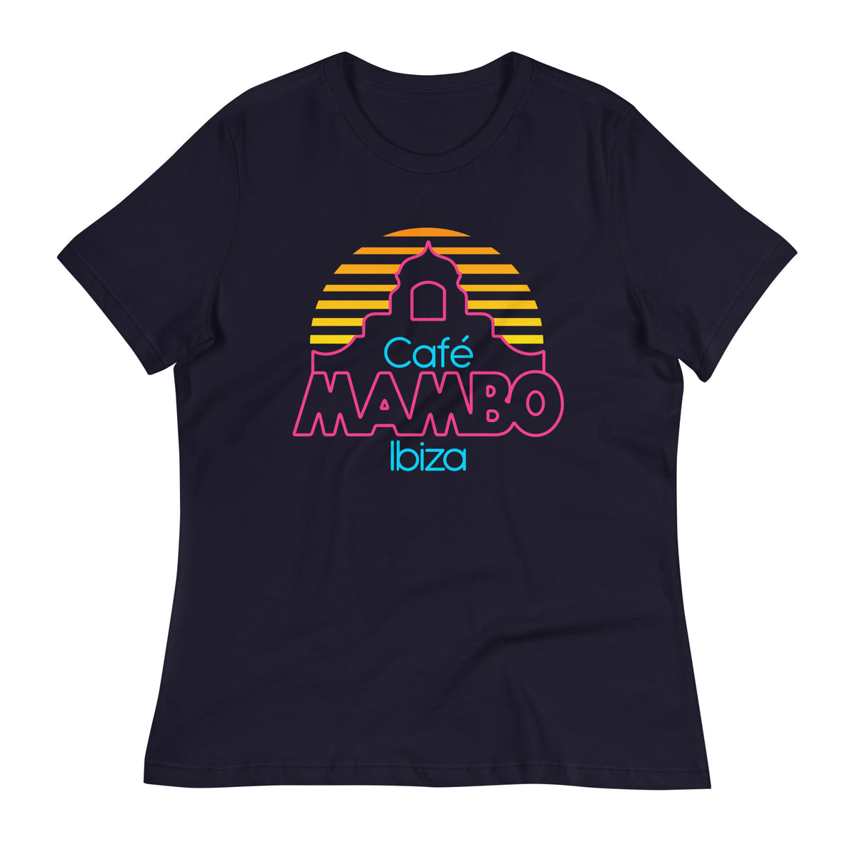 Cafe Mambo Ibiza Logo Women's Black T-shirt NEW