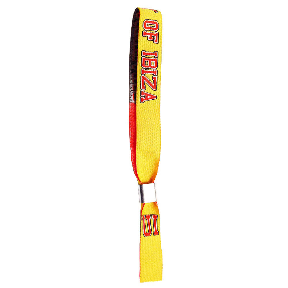 University of Ibiza Yellow Fabric Wristband