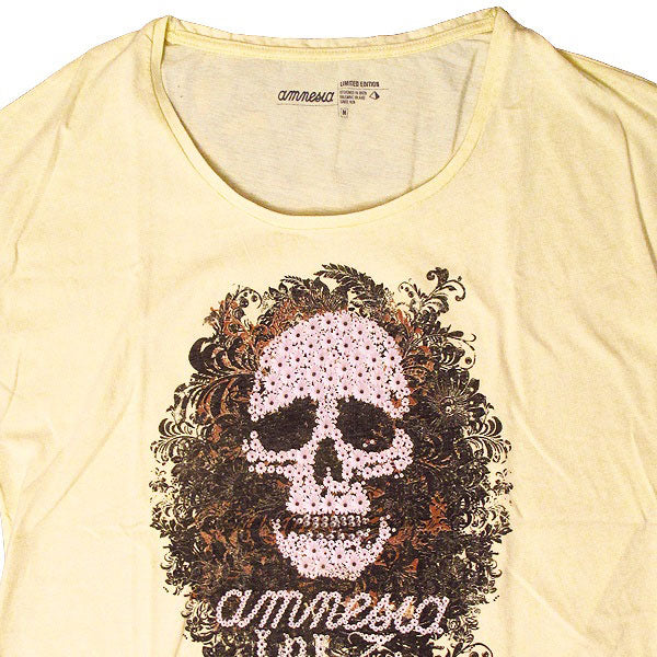 Amnesia Ibiza Calavera Camiseta extragrande Mujer