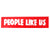 People Like Us Ibiza Adesivo per paraurti Rosso