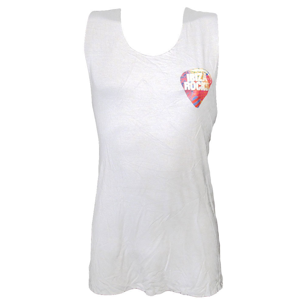 Ibiza Rocks Camiseta sin mangas larga blanca Hombre