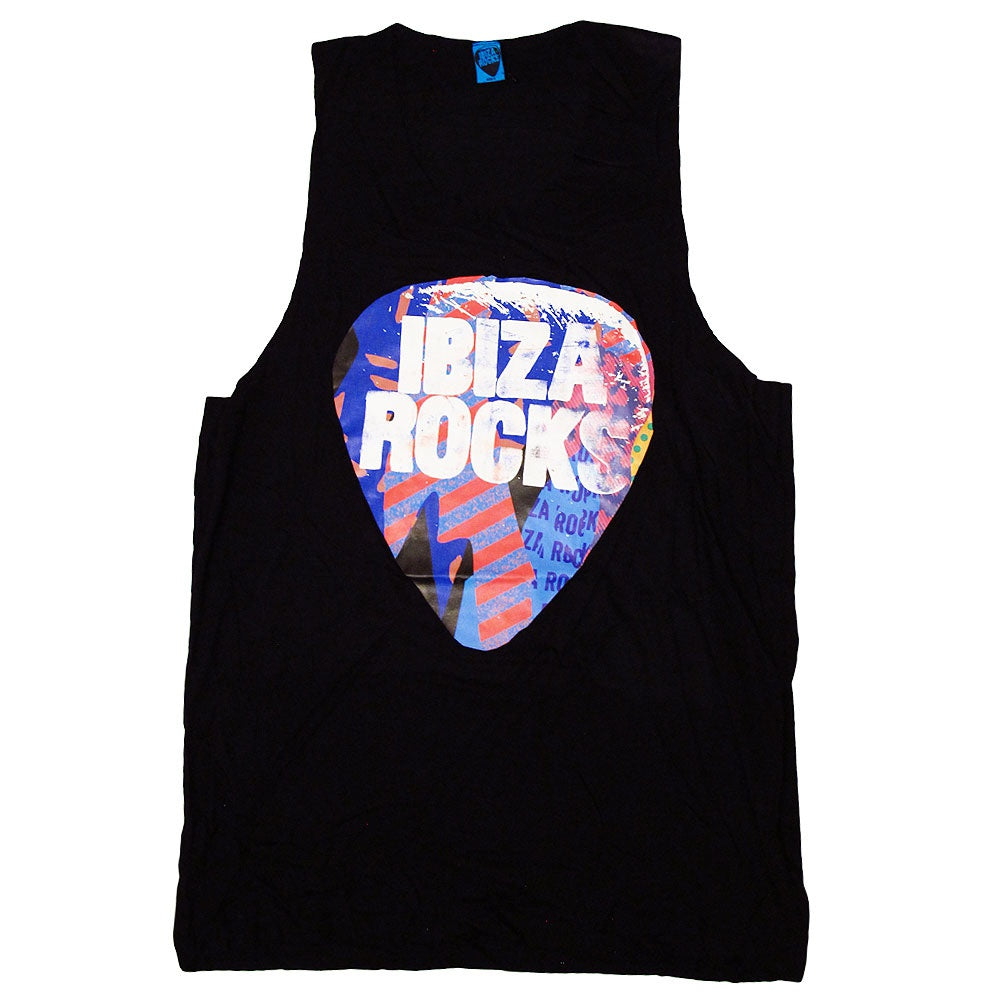 Ibiza Rocks Camiseta sin mangas larga negra Hombre