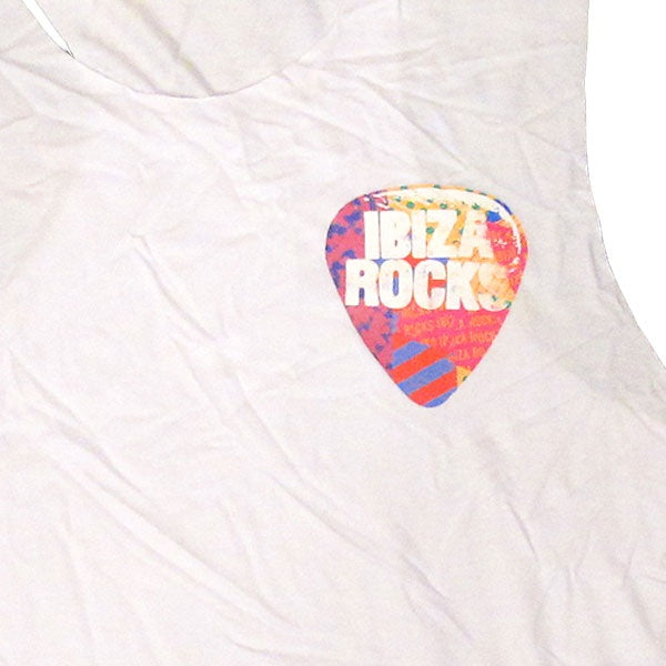 Ibiza Rocks Camiseta sin mangas larga blanca Hombre