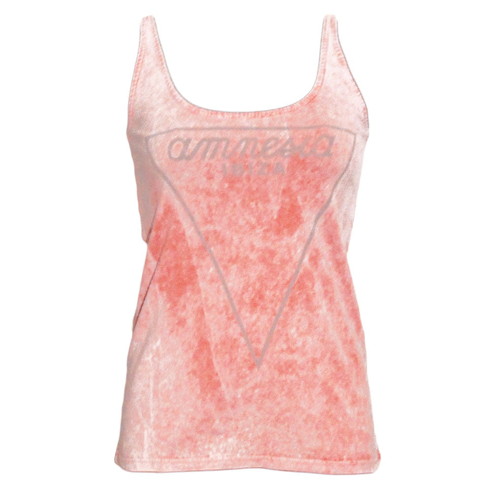 Amnesia Ibiza Camiseta sin mangas Vintage mujer con logo triángulo