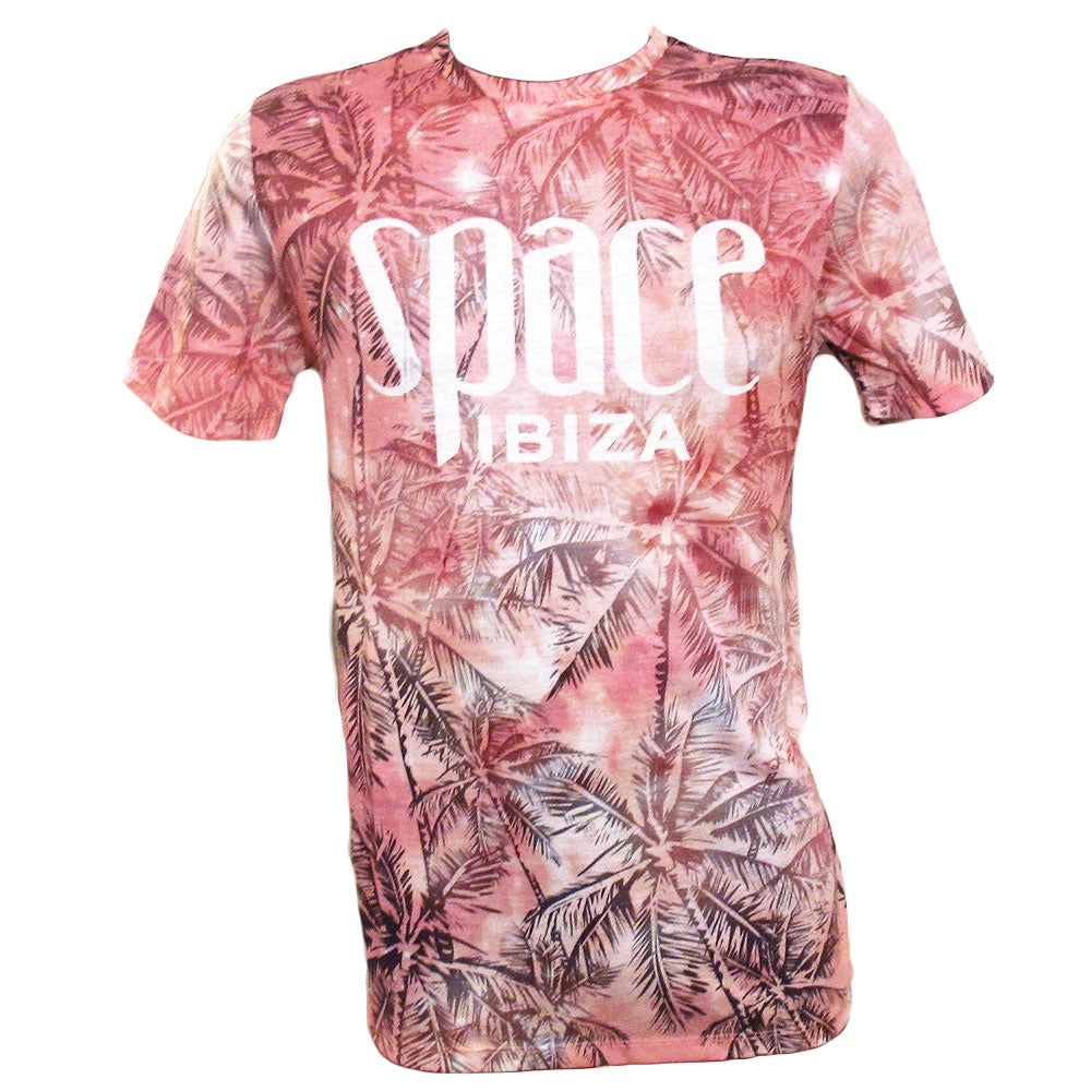 Space Ibiza Camiseta hombre con estampado de palmeras en toda la prenda