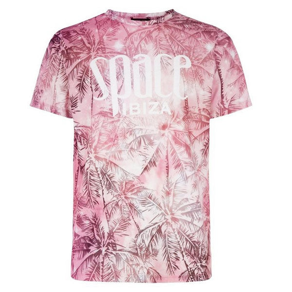 Space Ibiza Camiseta hombre con estampado de palmeras en toda la prenda