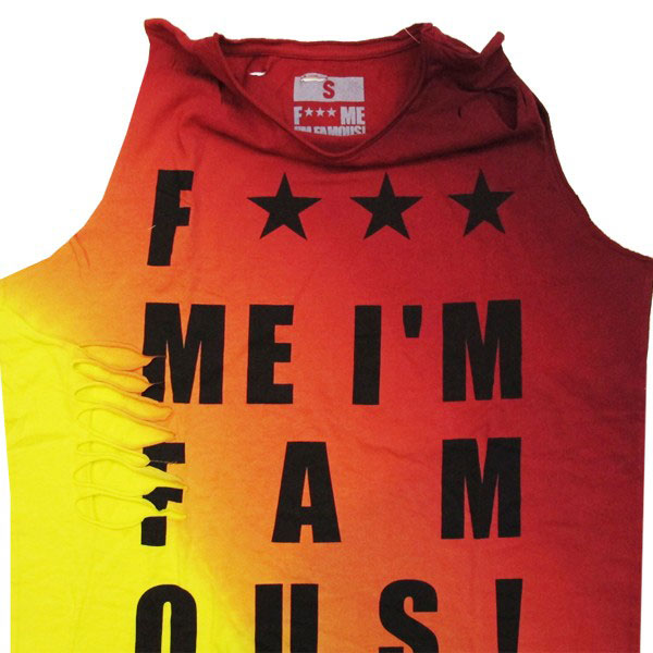 F*** Me I'm Famous Vestido de Efecto Teñido Anudado