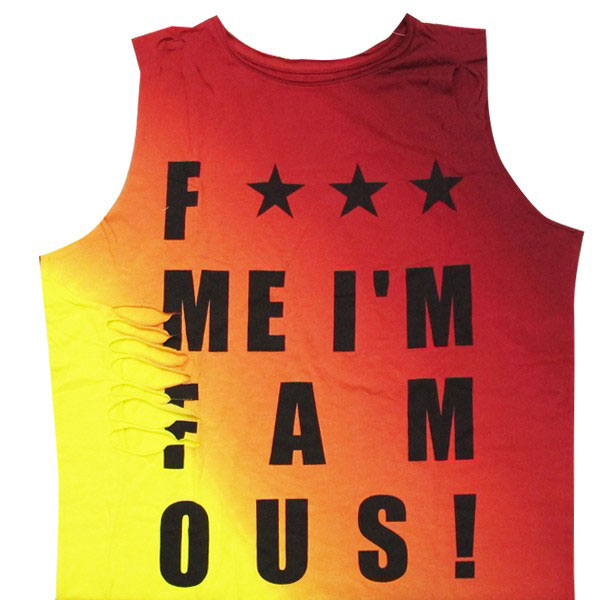 F*** Me I'm Famous Vestido de Efecto Teñido Anudado