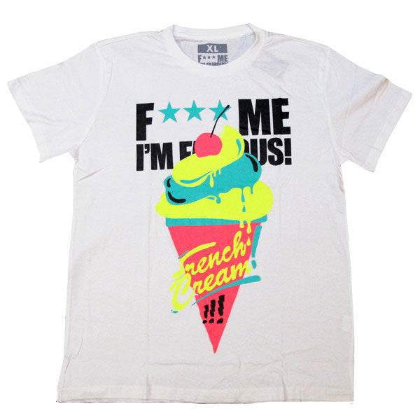 F*** Me I'm Famous Camiseta hombre French Cream