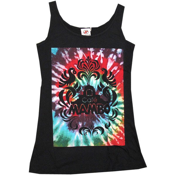 Café Mambo v 77 Camiseta de Tirantes Puesta del Sol Tie-Dye