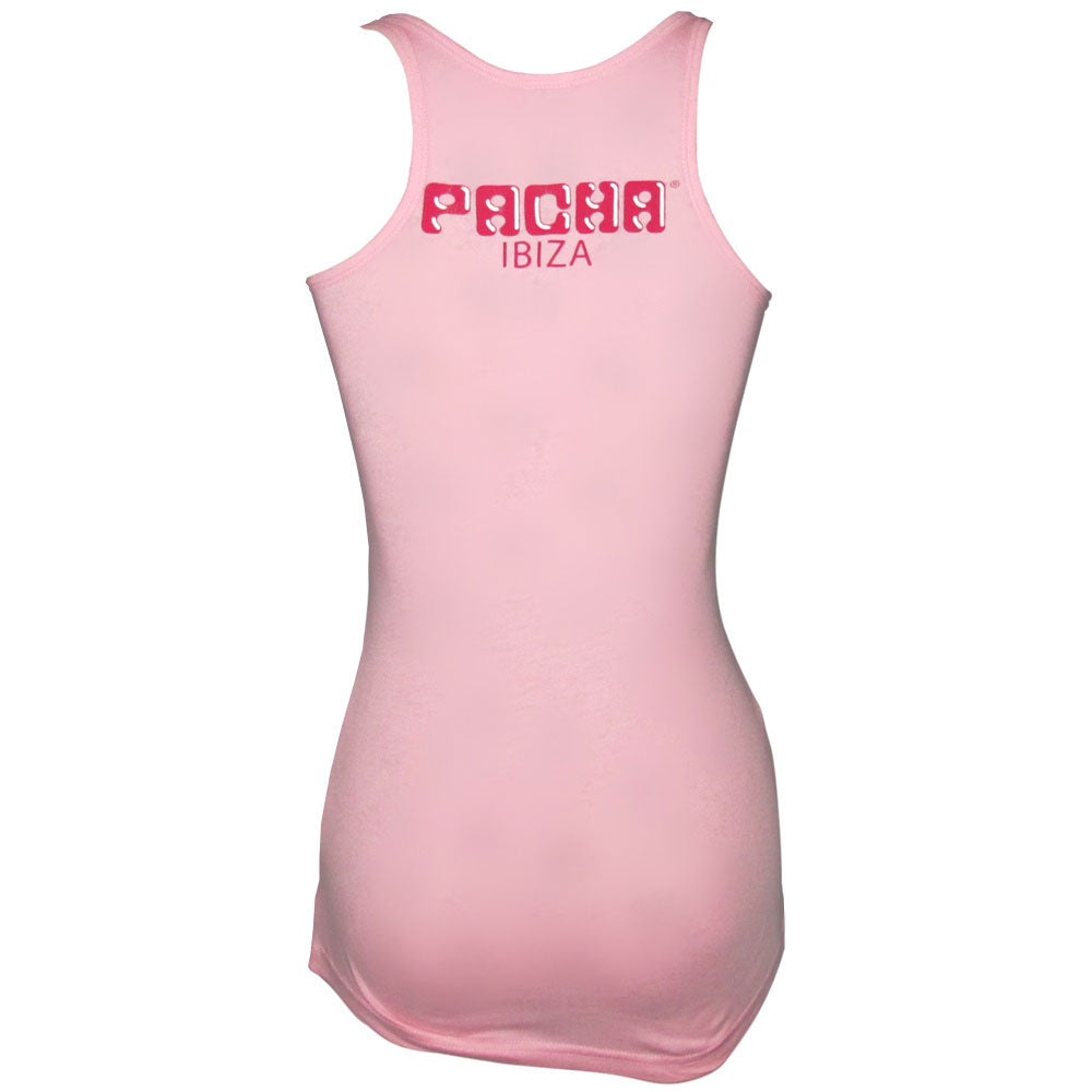 Pacha Camiseta sin mangas Mujer Rosa con Logo Básico Cereza