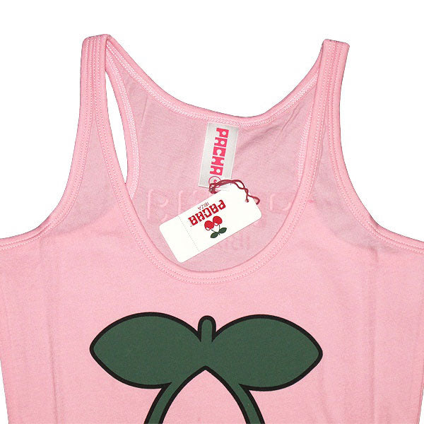Pacha Camiseta sin mangas Mujer Rosa con Logo Básico Cereza