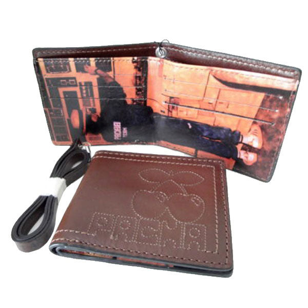 Pacha Billetero Marrón con detalle de costura Cereza