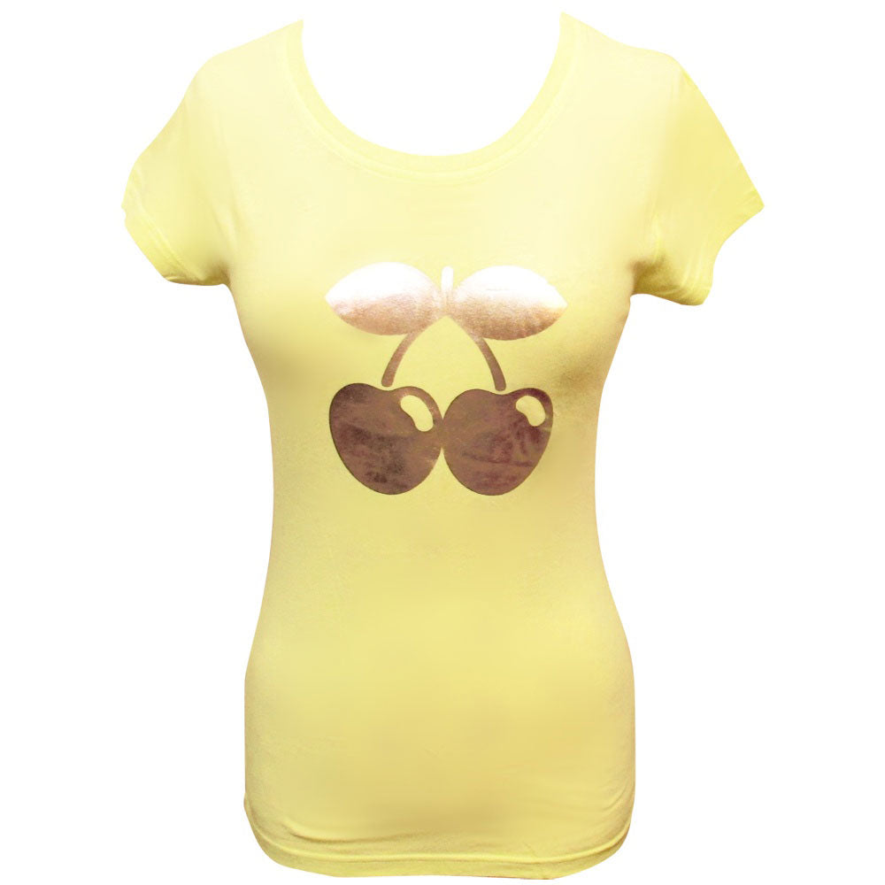 Pacha T-shirt Femme à Logo Cerise Métallique