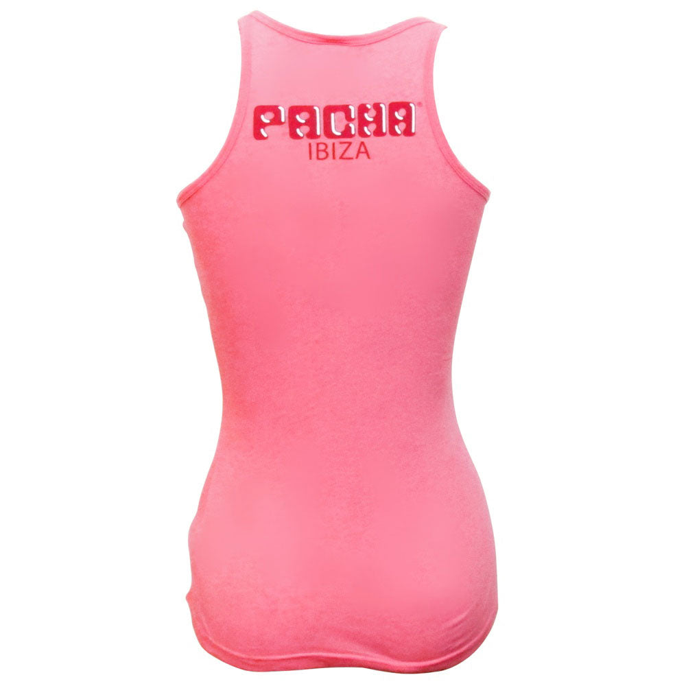 Pacha Camiseta sin mangas Mujer Rosa con Logo Básico Cereza