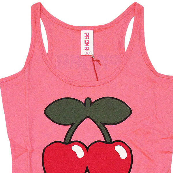 Pacha Camiseta sin mangas Mujer Rosa con Logo Básico Cereza