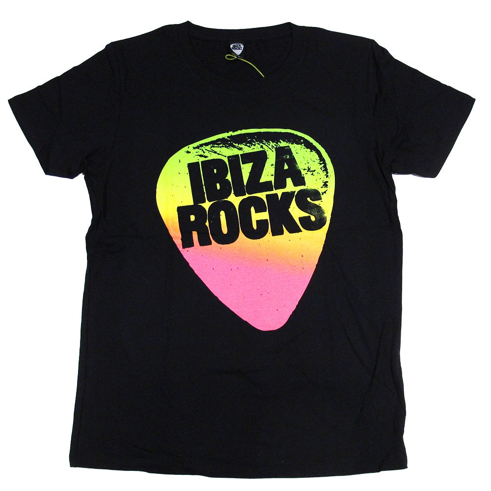 Ibiza Rocks Regenbogen Plektrum Herren T-shirt