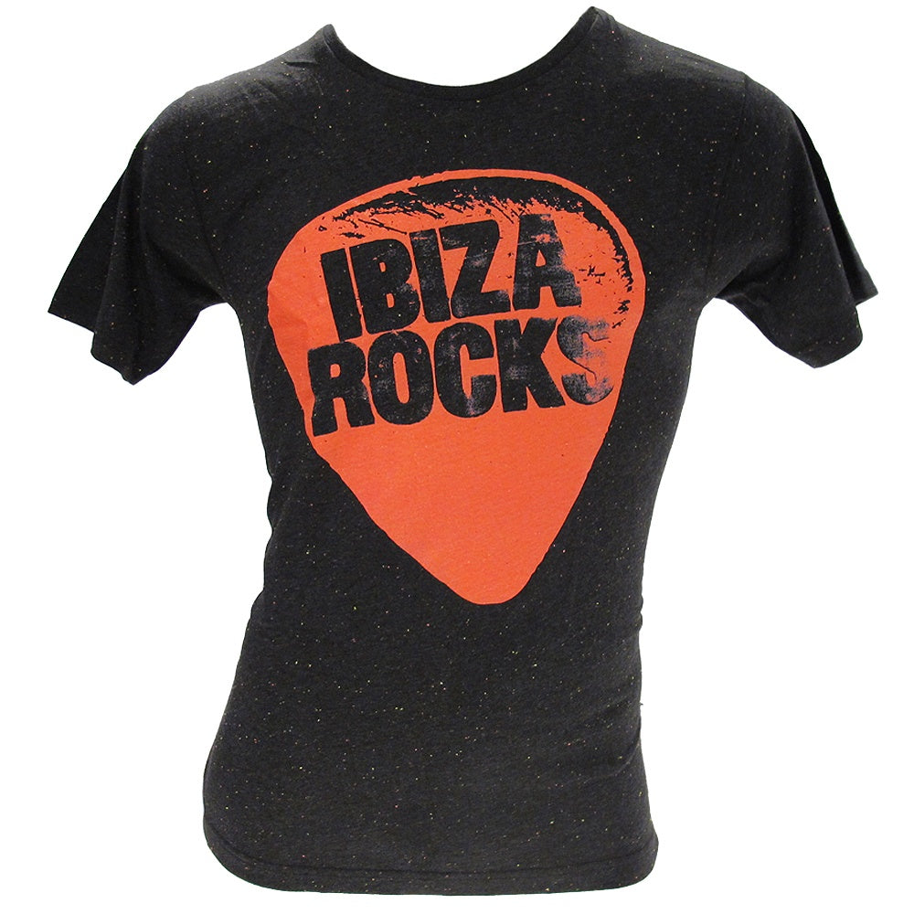 Ibiza Rocks Camiseta Hombre de Tejido Flameado con Plectro Logo