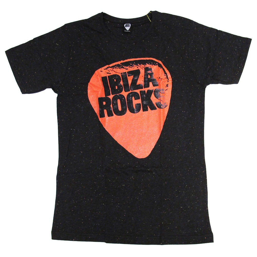Ibiza Rocks Camiseta Hombre de Tejido Flameado con Plectro Logo