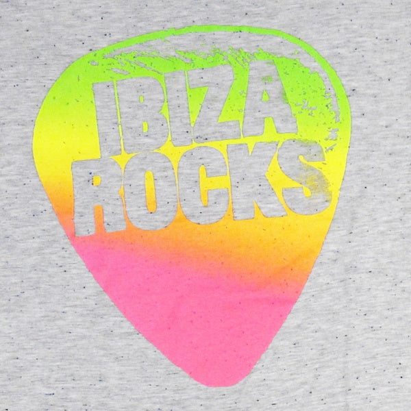 Ibiza Rocks Camiseta Hombre de Tejido Flameado con Plectro Logo