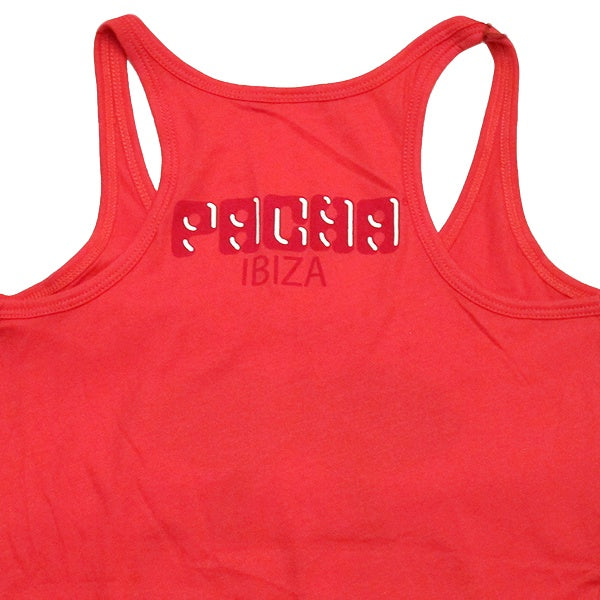 Pacha Camiseta sin mangas Mujer Roja con Logo Básico Cereza