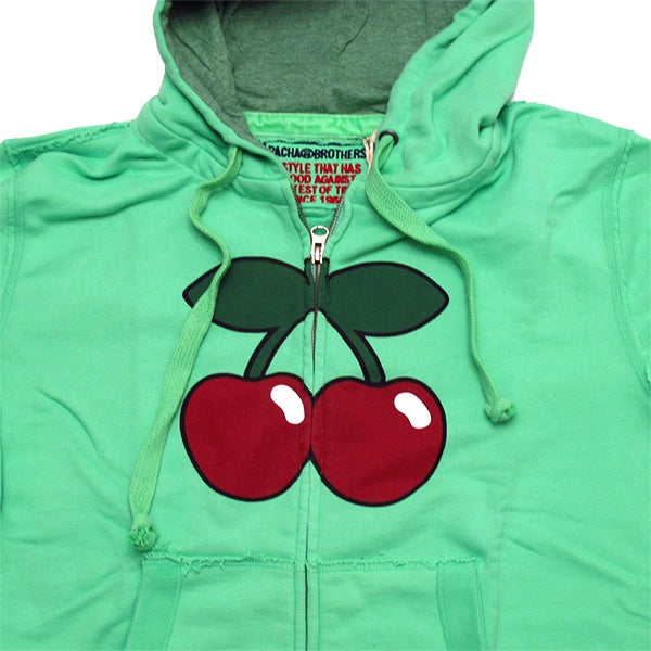 Pacha Sudadera Hombre con Capucha y cremallera con Cereza Plana