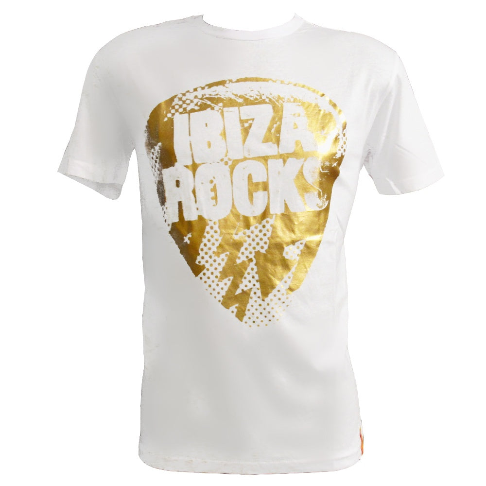 Ibiza Rocks Camiseta Hombre Plectro Dorado