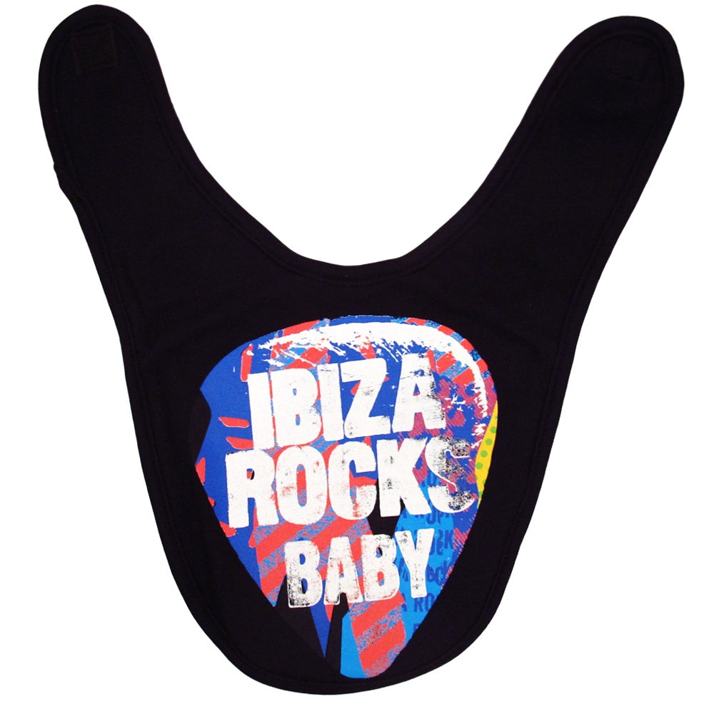 Ibiza Rocks Neon Plectrum Baby Bib
