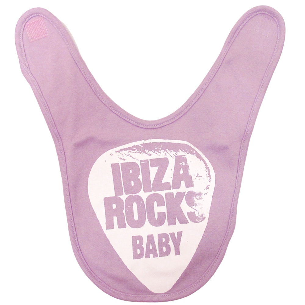 Ibiza Rocks Lilac Plectrum Baby Bib