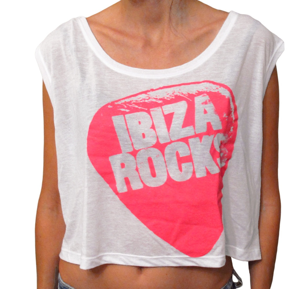 Ibiza Rocks Top corto sin mangas con Logo
