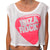 Ibiza Rocks Neon Logo Cropped Vest Top