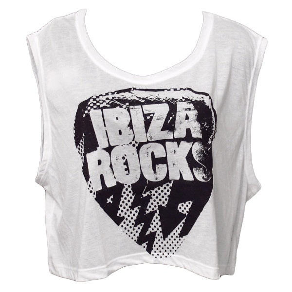 Ibiza Rocks Top corto sin mangas con Logo