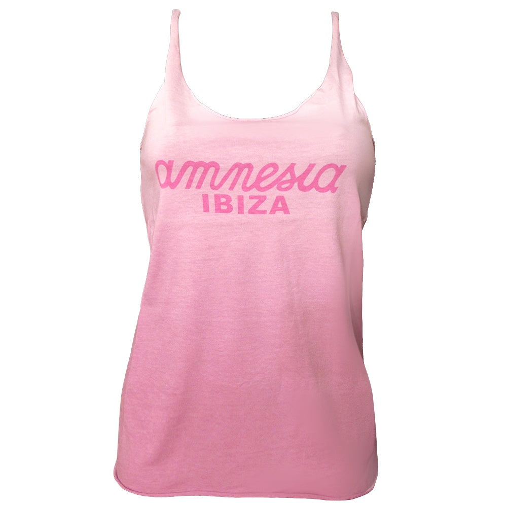 Amnesia Ibiza Camiseta de Tirantes Desteñida Mujer con Logo