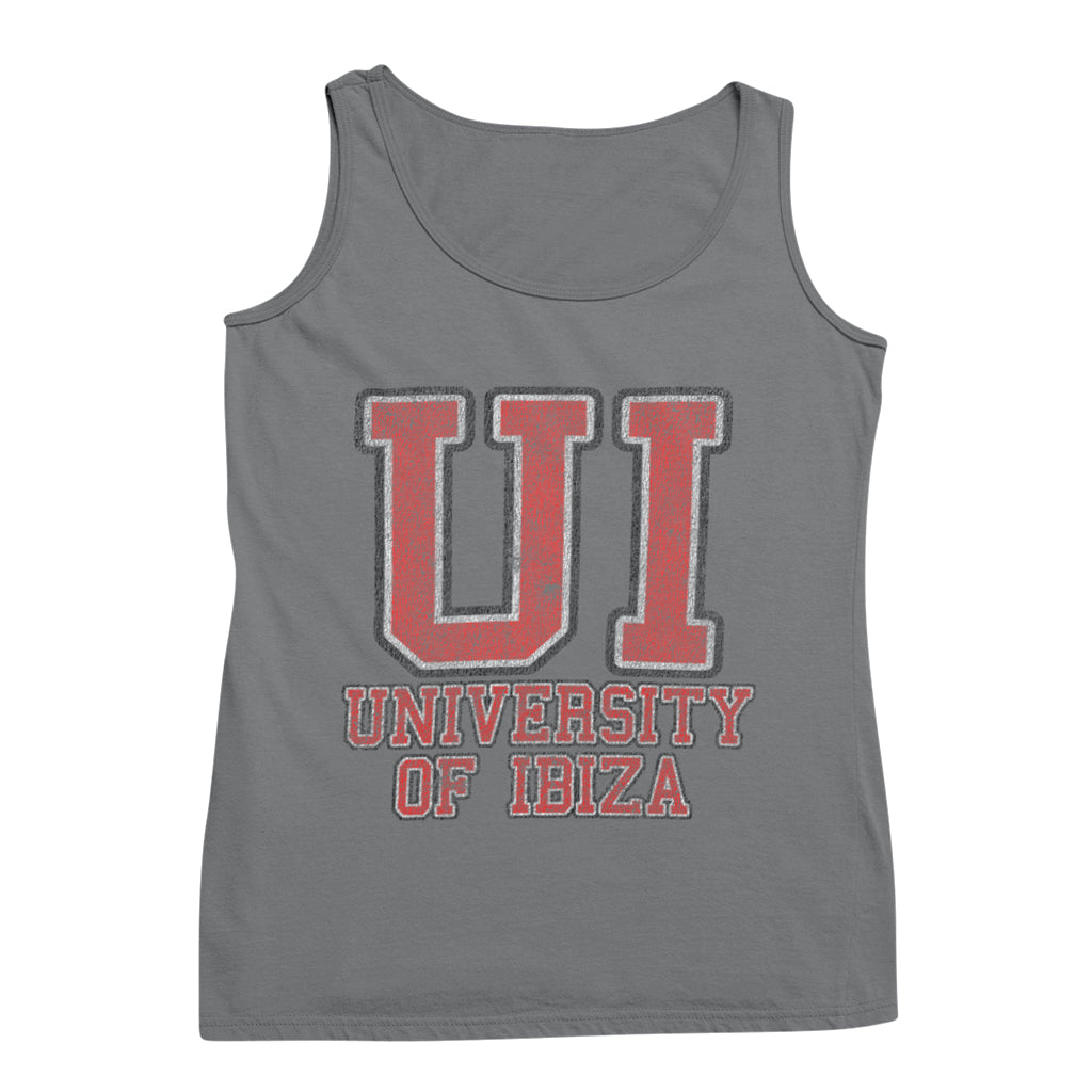 University of Ibiza Camiseta sin Mangas hombre con Logo Colegial