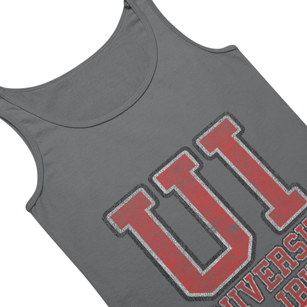 University of Ibiza Camiseta sin Mangas hombre con Logo Colegial
