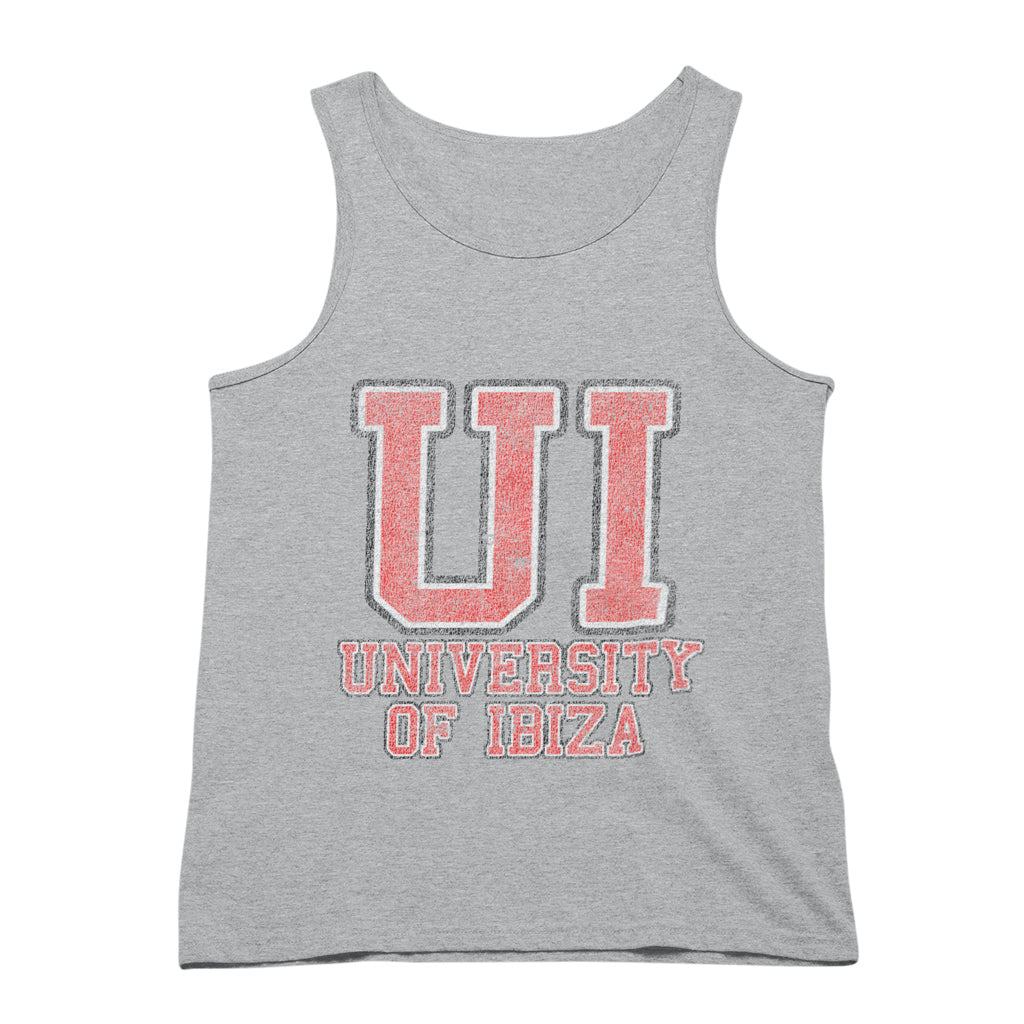 University of Ibiza Camiseta sin Mangas hombre con Logo Colegial