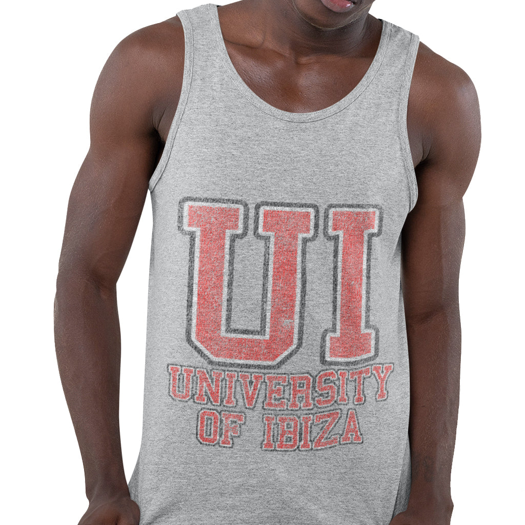University of Ibiza Camiseta sin Mangas hombre con Logo Colegial