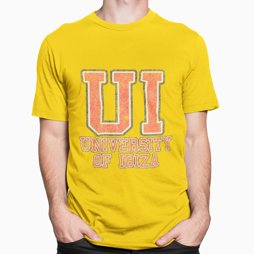 University of Ibiza Camiseta hombre con Logo Colegial
