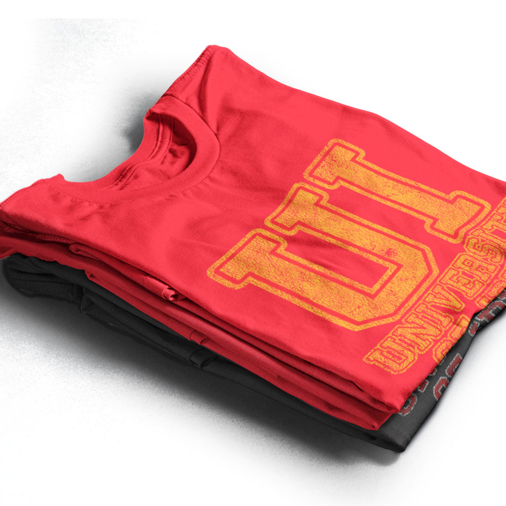 University of Ibiza Camiseta hombre con Logo Colegial