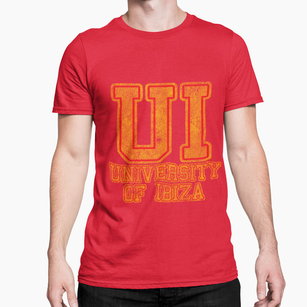 University of Ibiza Camiseta hombre con Logo Colegial