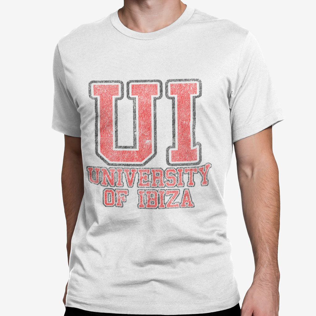 University of Ibiza Camiseta hombre con Logo Colegial