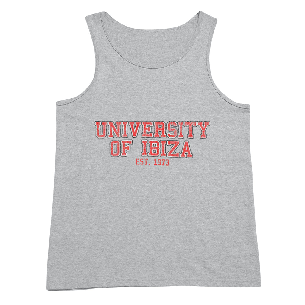 University of Ibiza Camiseta sin Mangas hombre con Logo Vintage