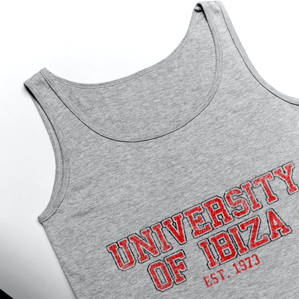 University of Ibiza Camiseta sin Mangas hombre con Logo Vintage