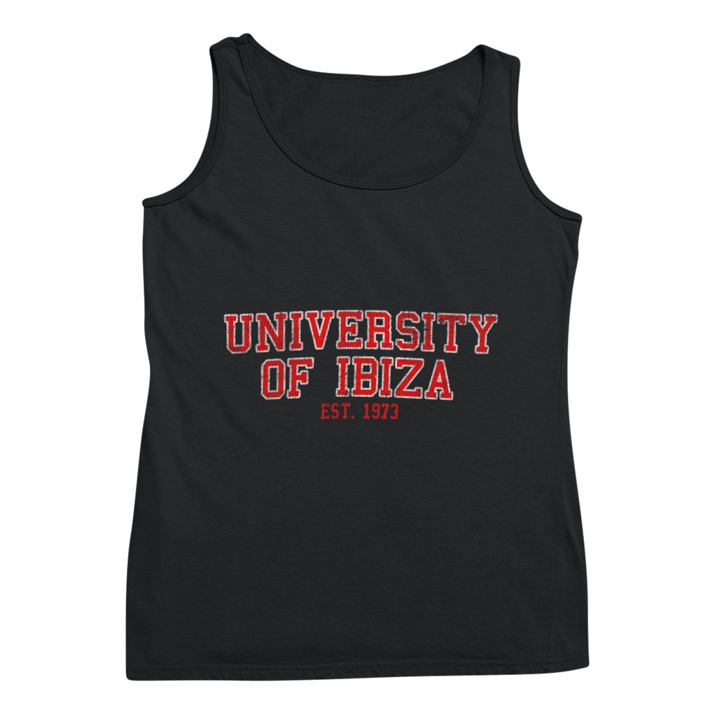 University of Ibiza Camiseta sin Mangas hombre con Logo Vintage