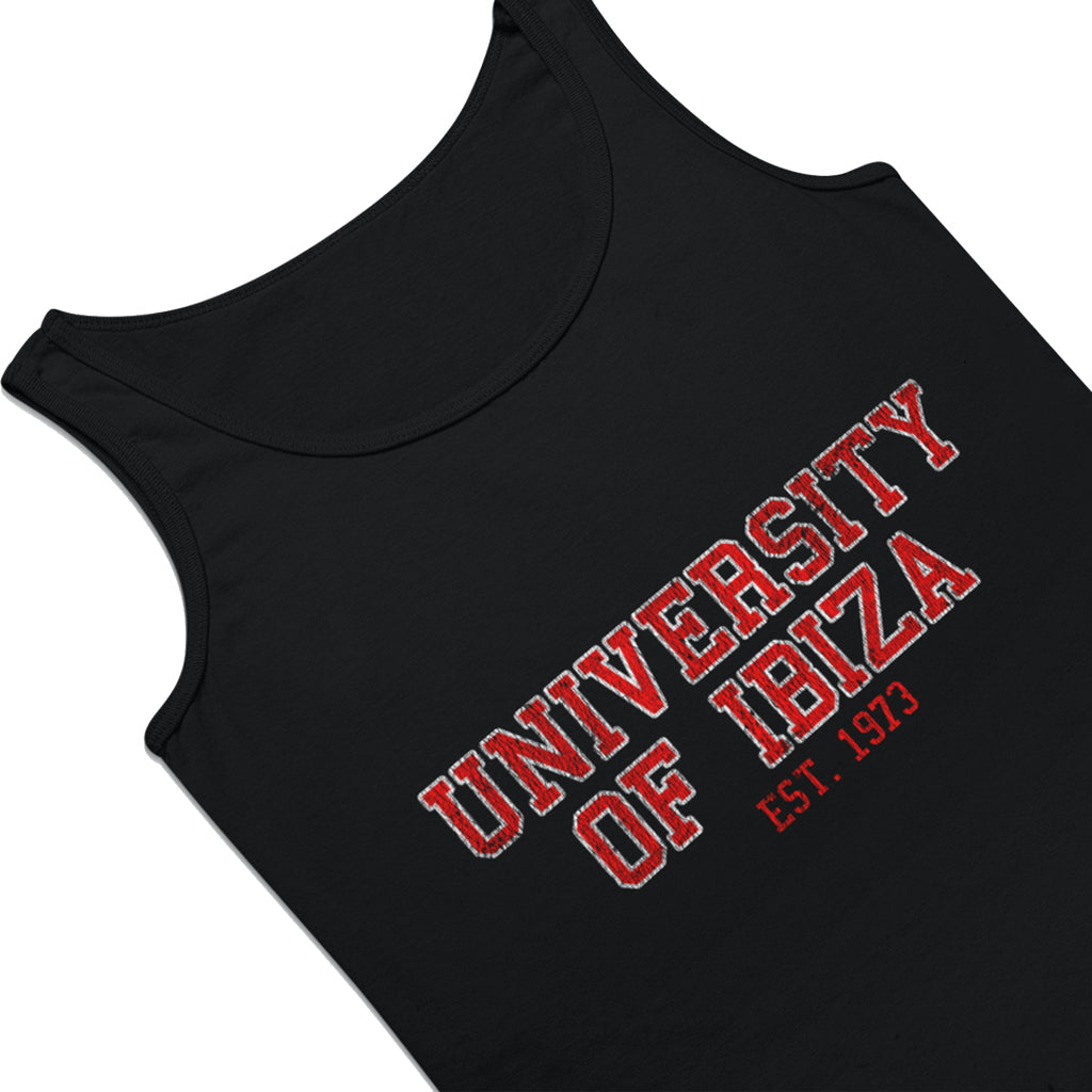 University of Ibiza Camiseta sin Mangas hombre con Logo Vintage