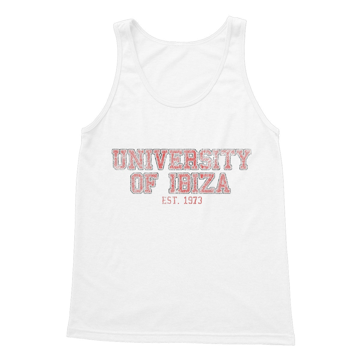 University of Ibiza Camiseta sin Mangas hombre con Logo Vintage