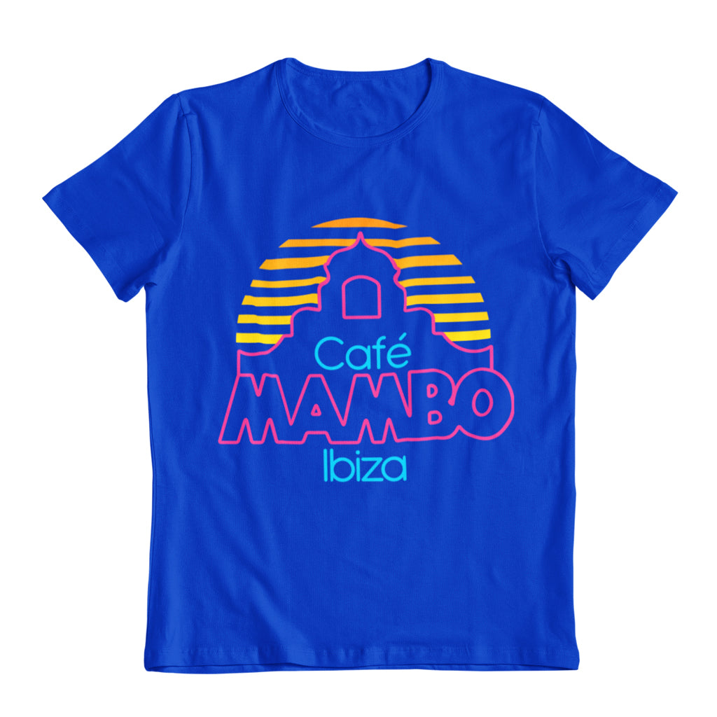 Cafe Mambo Ibiza Logo Men's Blue T-Shirt NEW