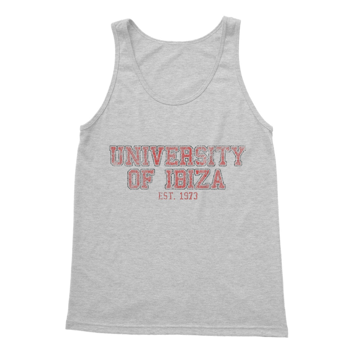 University of Ibiza Camiseta sin Mangas hombre con Logo Vintage