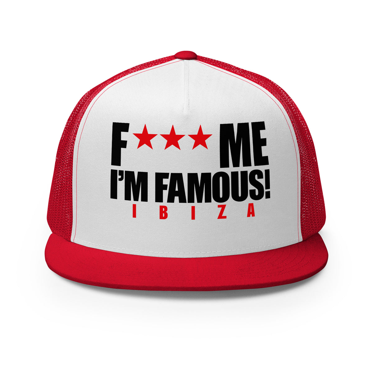David Guetta F Me I&#39;m Famous Ibiza Classic Logo Snapback Cap Red