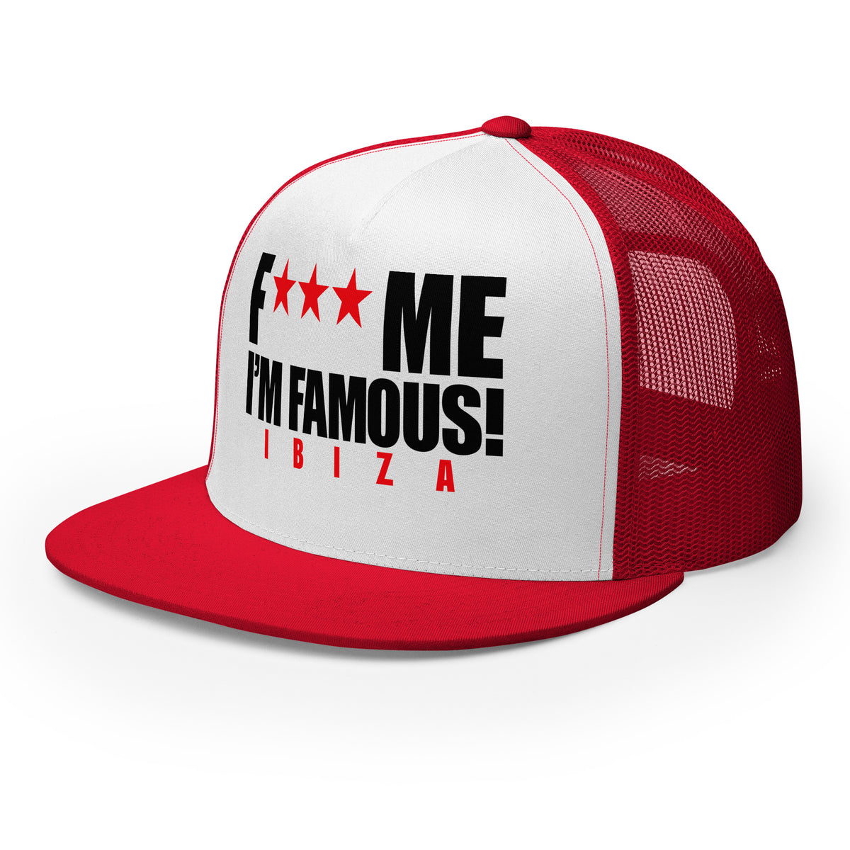 David Guetta F Me I&#39;m Famous Ibiza Classic Logo Snapback Cap Red